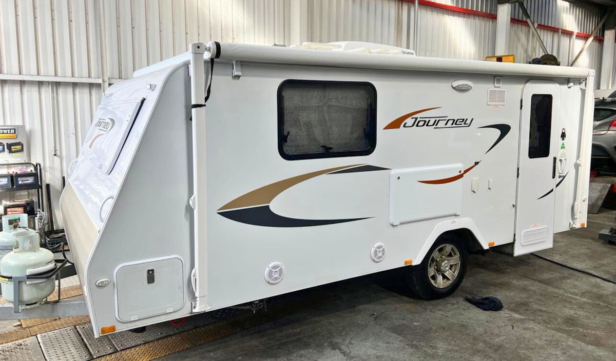 Journey Caravan receiving a service before the holidays